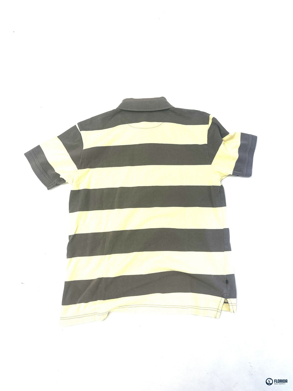 Gap Men's Classic Fit Polo Shirt Gray Yellow Striped Size M