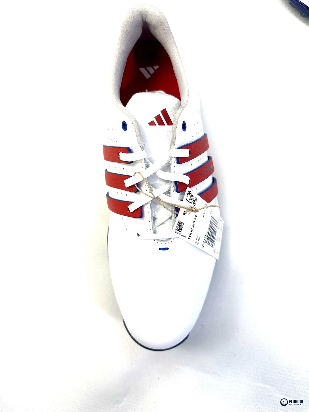 Adidas Tour360 Spike Golf Shoes Golf Shoes Red White and Blue Mens Size 9