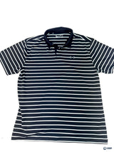 Under Armour Men's Golf Polo Shirt Black White Striped HeatGear XL