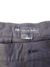 Travis Matthew Men's Black Performance Golf Shorts Flat Front Sz 34