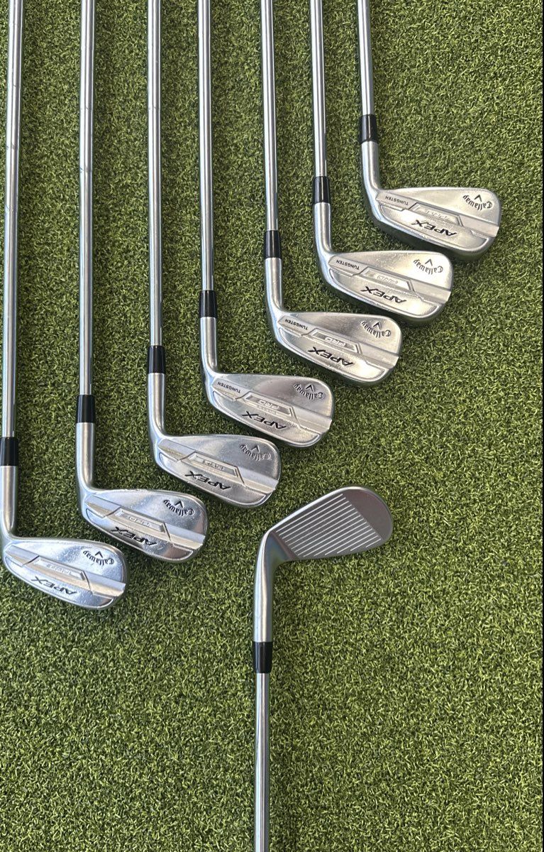 Callaway Apex Pro Iron Set 4-PW AW Dynamic Gold Tour Issue S400 Stiff RH 8 Clubs